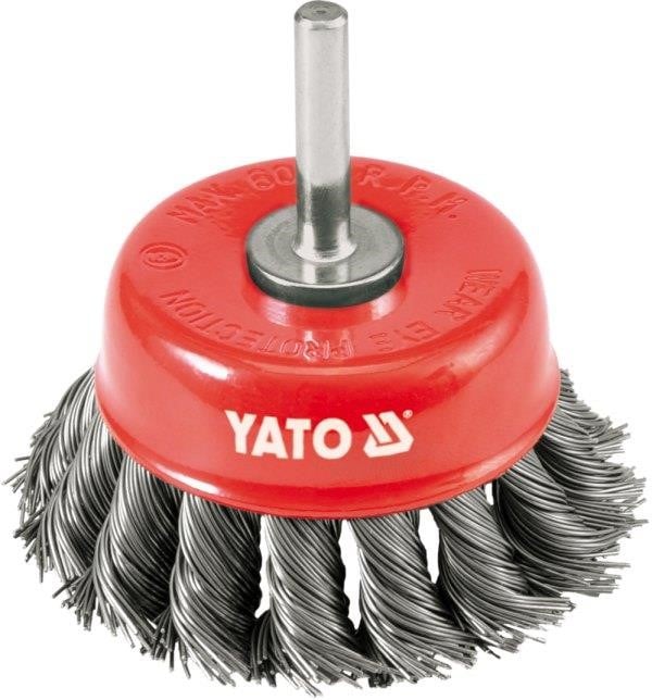 YT4752 Yato Cup brush with shaft, twist steel wire