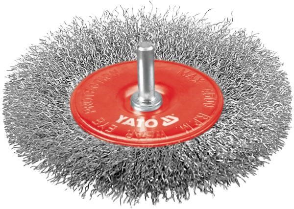 YT4758 Yato Circular brush with shaft, crimped inox wire