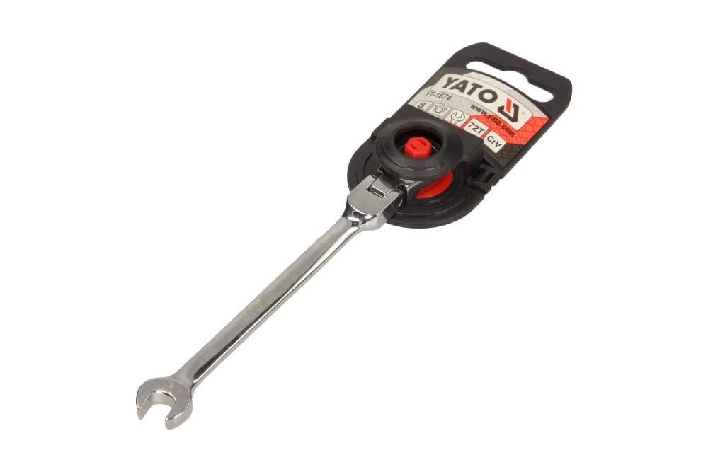 YT1674 Yato Flexible ratchet combination wrench 8 mm