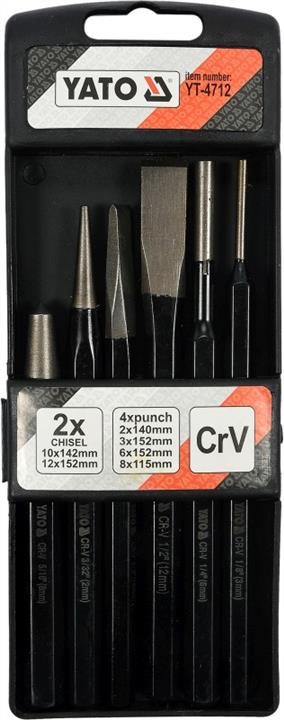 YT4712 Yato Chisels, cores and punches in a set of 6 pcs