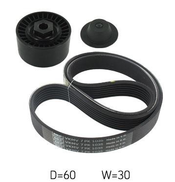 Drive belt kit Renault: VKMA36057 SKF Drive belt kit