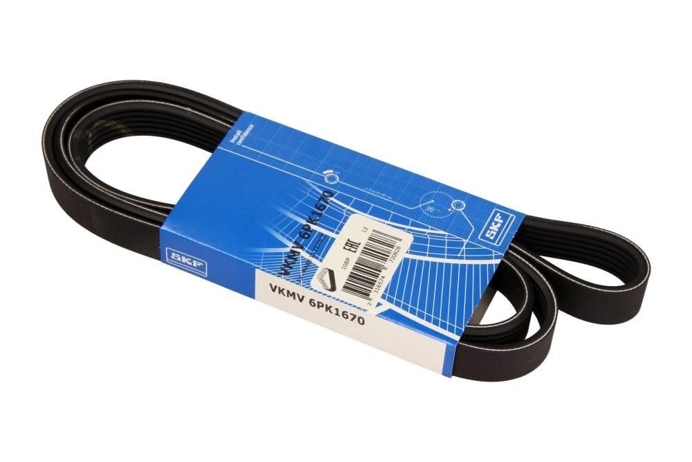 Aux belt Lexus RX: VKMV6PK1670 SKF Poly-V belt 6PK1670
