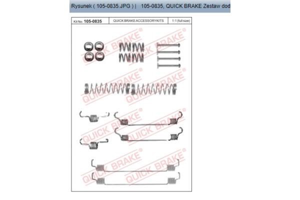 Brake pad fitting kit Quick brake 105-0835