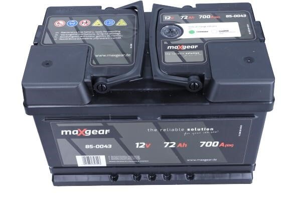 850043 Maxgear Battery Maxgear 12V 72AH 700A(EN) R+