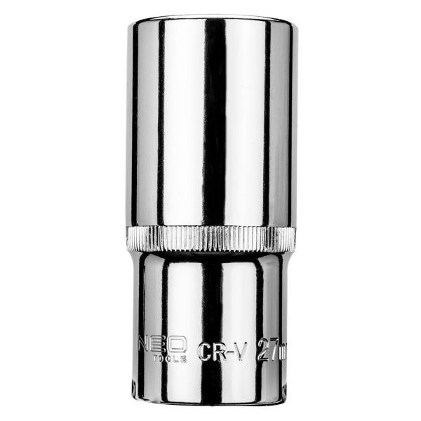 08477 Neo Tools Long hexagonal socket 1/2", 27 mm