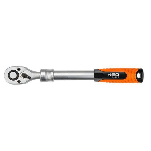 08502 Neo Tools Extendable ratchet handle 1/4", 150- 200 mm