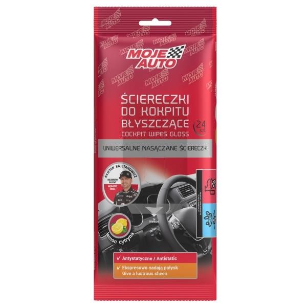 5905694001829 Moje Auto Cockpit wipes gloss - lemon - 24 pcs.