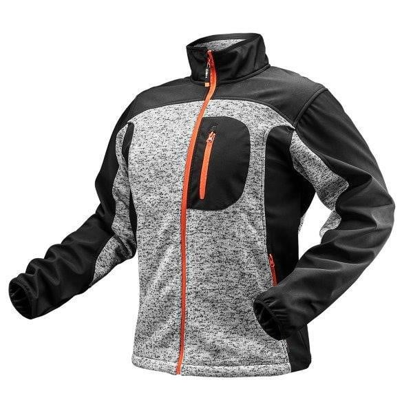 81555XXL Neo Tools Knitted blouse with softshell rainforcements, size XXL