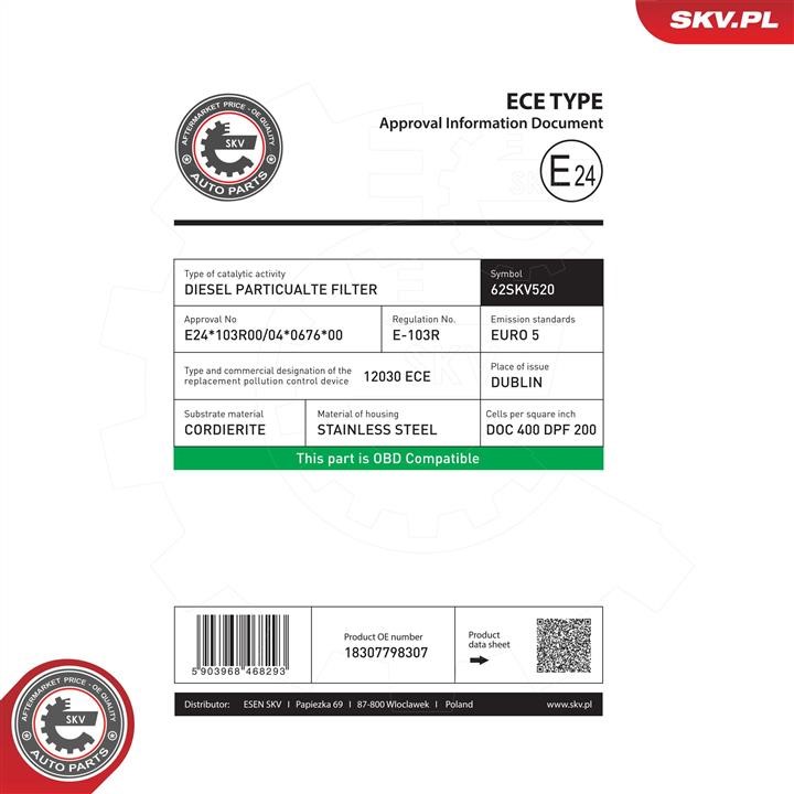 Buy Esen SKV 62SKV520 – good price at EXIST.AE!