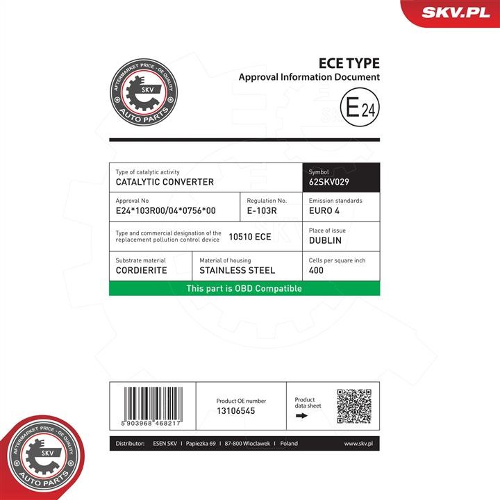 Buy Esen SKV 62SKV029 at a low price in United Arab Emirates!