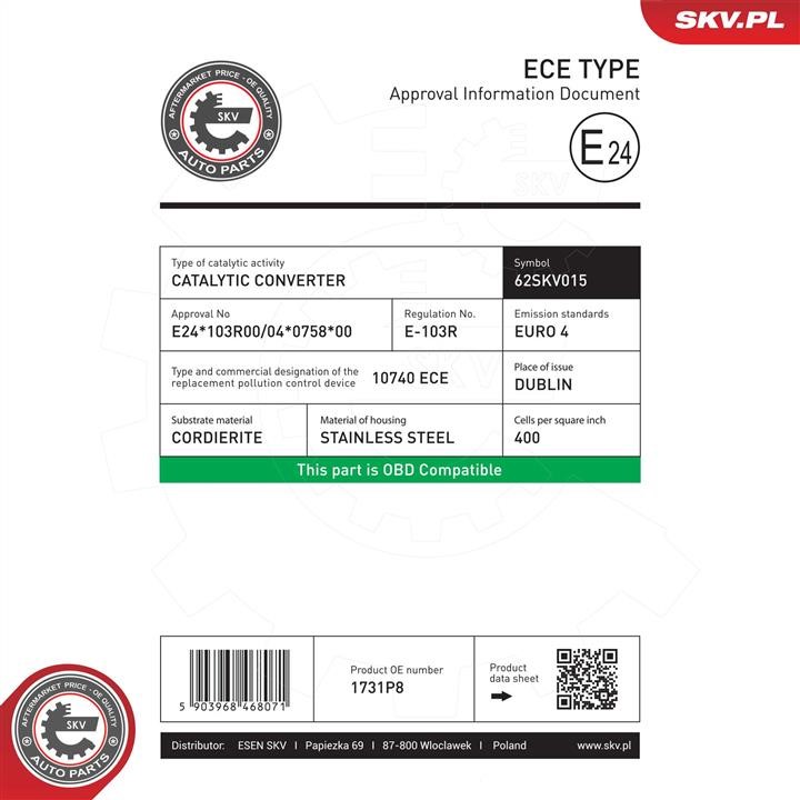 Buy Esen SKV 62SKV015 at a low price in United Arab Emirates!