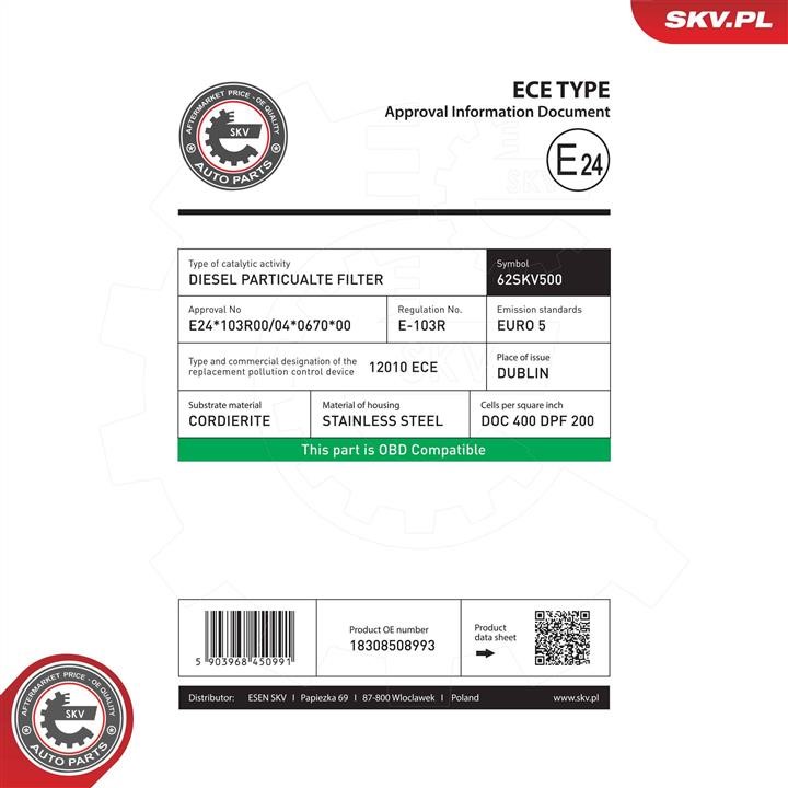 Buy Esen SKV 62SKV500 at a low price in United Arab Emirates!