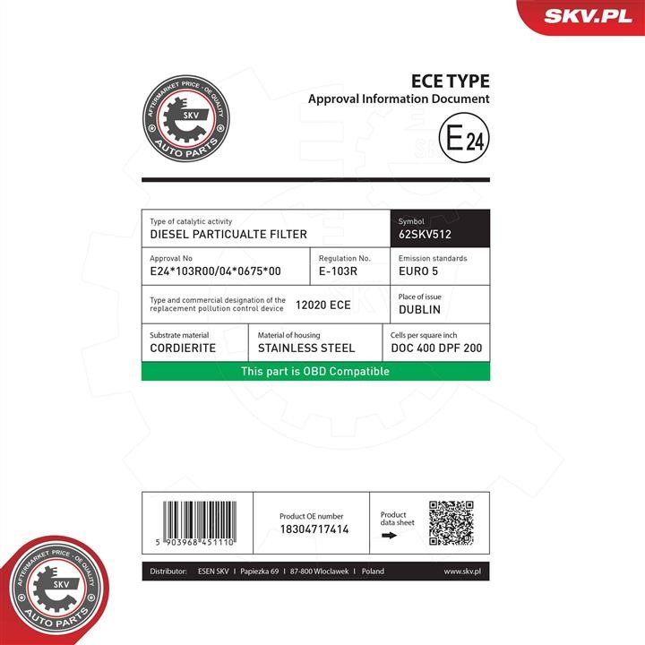 Buy Esen SKV 62SKV512 at a low price in United Arab Emirates!