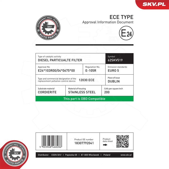 Buy Esen SKV 62SKV519 – good price at EXIST.AE!