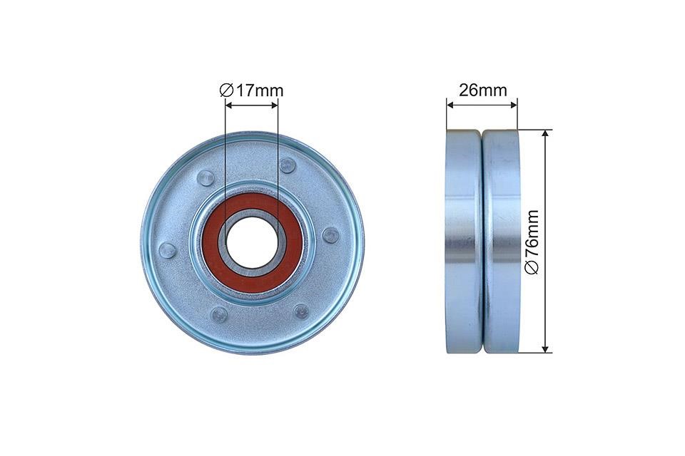 NTY RNK-CH-036 Tensioner pulley, v-ribbed belt RNKCH036 RNKCH036 NTY Tensioner pulley, v-ribbed belt