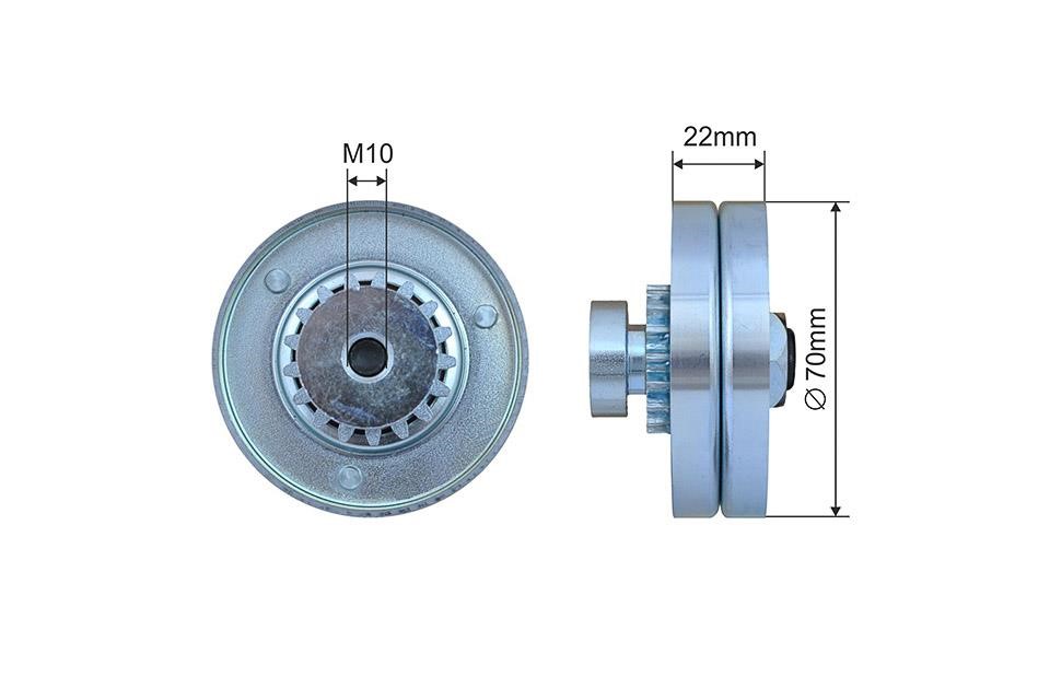 Belt tensioner pulley Chevrolet: RNKCH039 NTY Tensioner pulley, v-ribbed belt