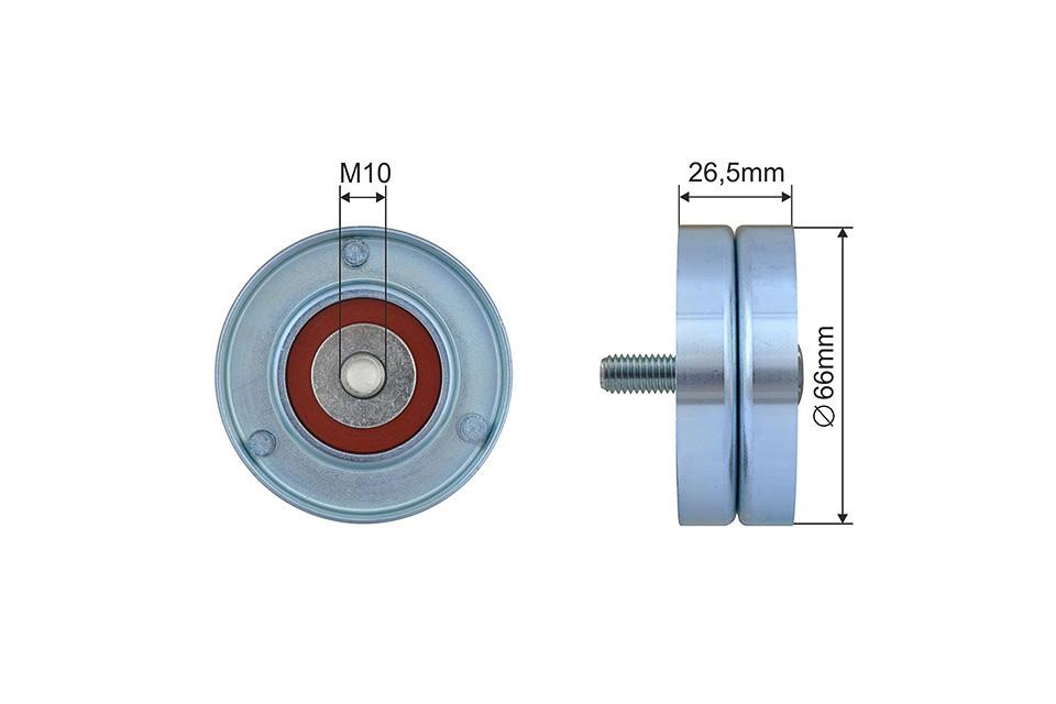 RNKCT052 NTY Tensioner pulley, v-ribbed belt
