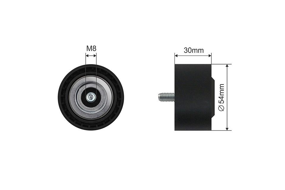 Idler tensioner pulley Chrysler: RNKME048 NTY Tensioner pulley, v-ribbed belt