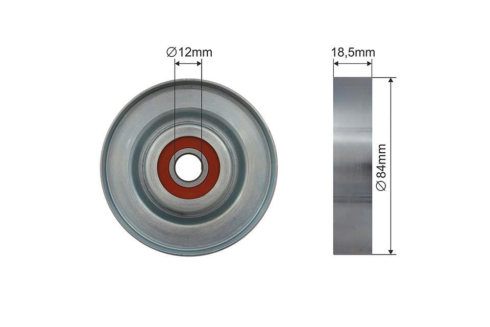 RNKNS047 NTY Tensioner pulley, v-ribbed belt