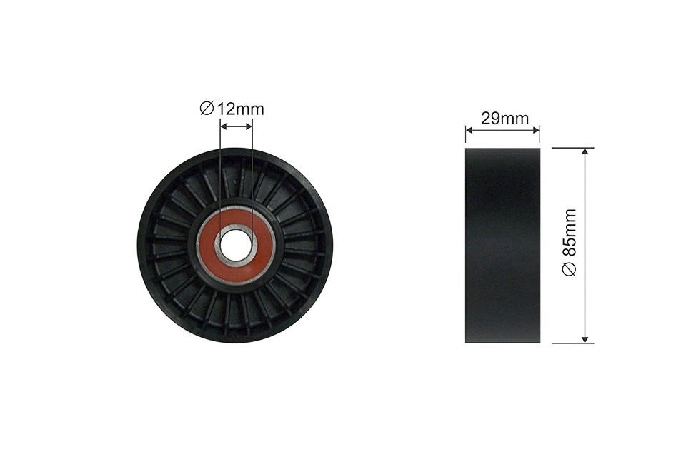 Guide pulley Nissan: RNKNS050 NTY Tensioner pulley, v-ribbed belt