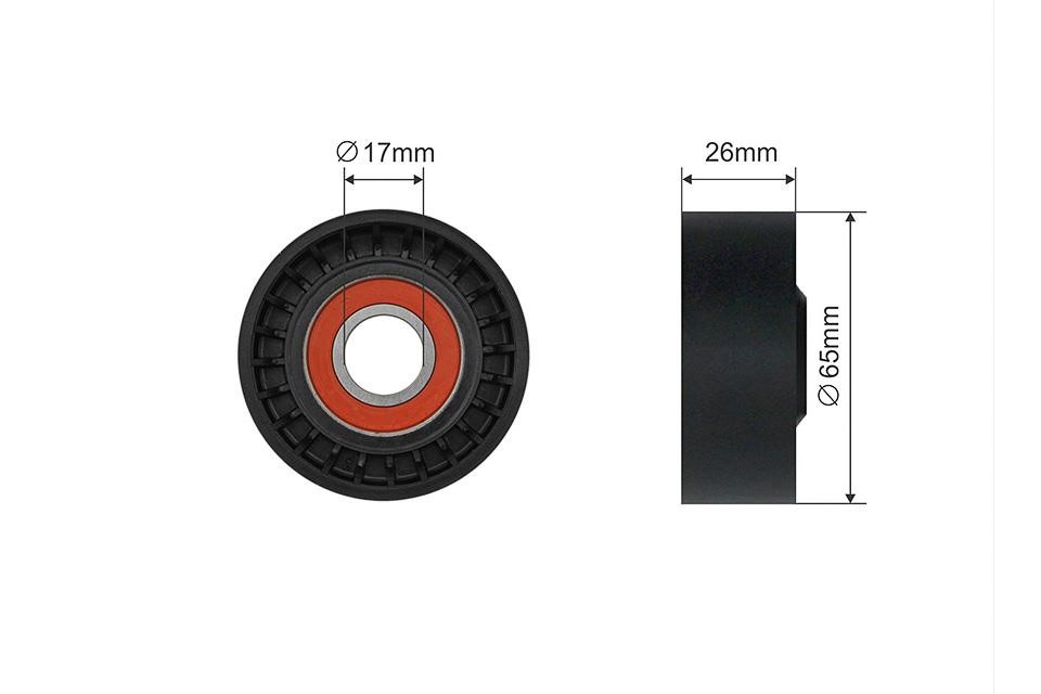 RNKRE041 NTY Tensioner pulley, v-ribbed belt