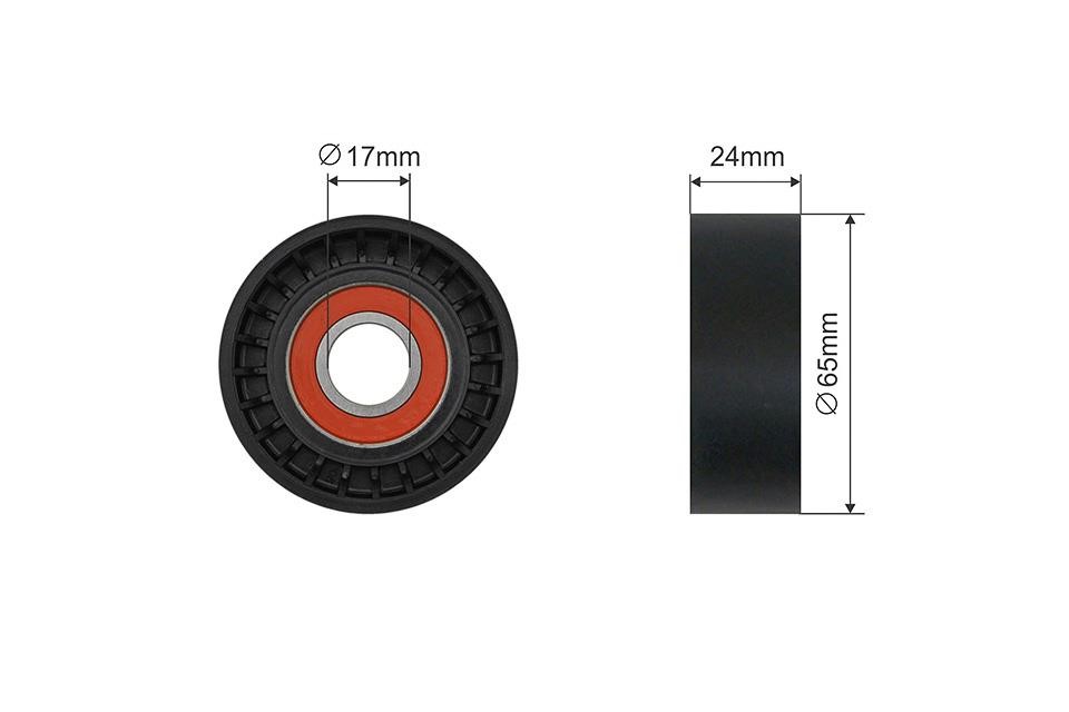 RNKVV018 NTY Tensioner pulley, v-ribbed belt