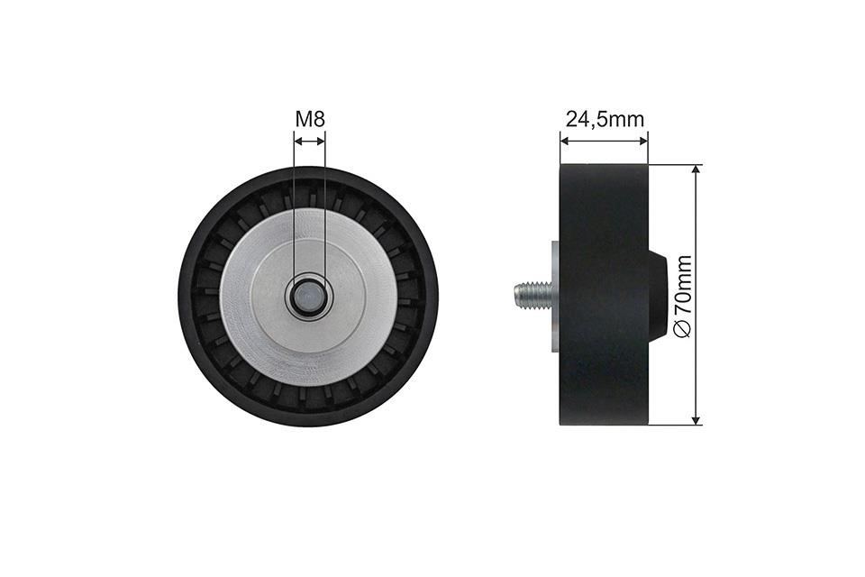 RNKBM065 NTY Tensioner pulley, v-ribbed belt