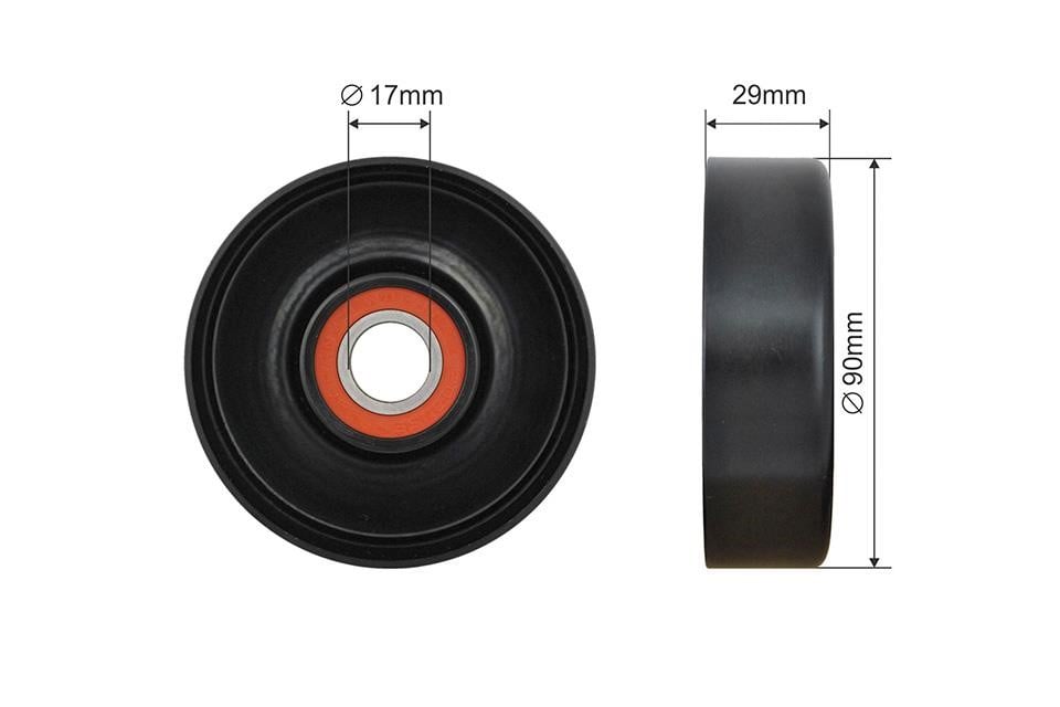 Idler tensioner pulley Land Rover Range Rover: RNKLR020 NTY Tensioner pulley, v-ribbed belt