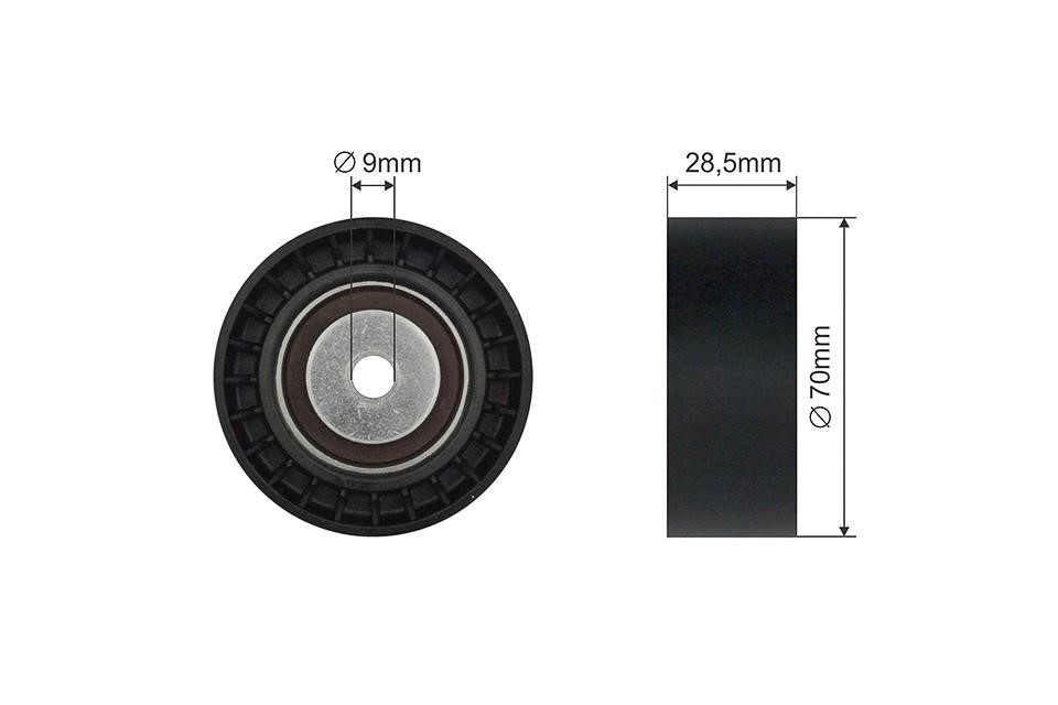 RNKBM061 NTY Tensioner pulley, v-ribbed belt