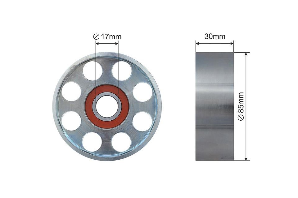 Belt tensioner pulley Land Rover: RNKLR014 NTY Tensioner pulley, v-ribbed belt