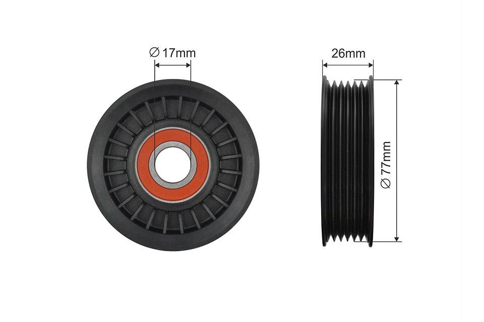 Belt tensioner pulley Saab 900: RNKPL041 NTY Tensioner pulley, v-ribbed belt