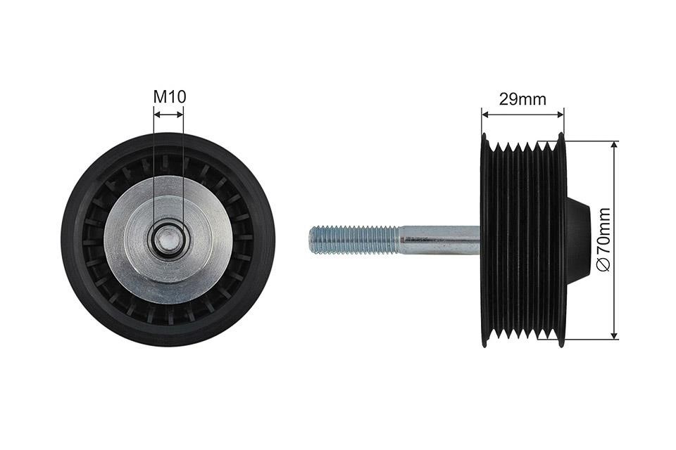 Guide pulley Porsche: RNKPS002 NTY Tensioner pulley, v-ribbed belt
