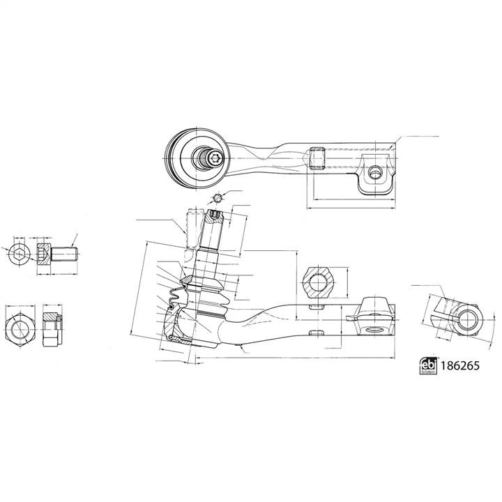 186265 febi Tie rod end outer