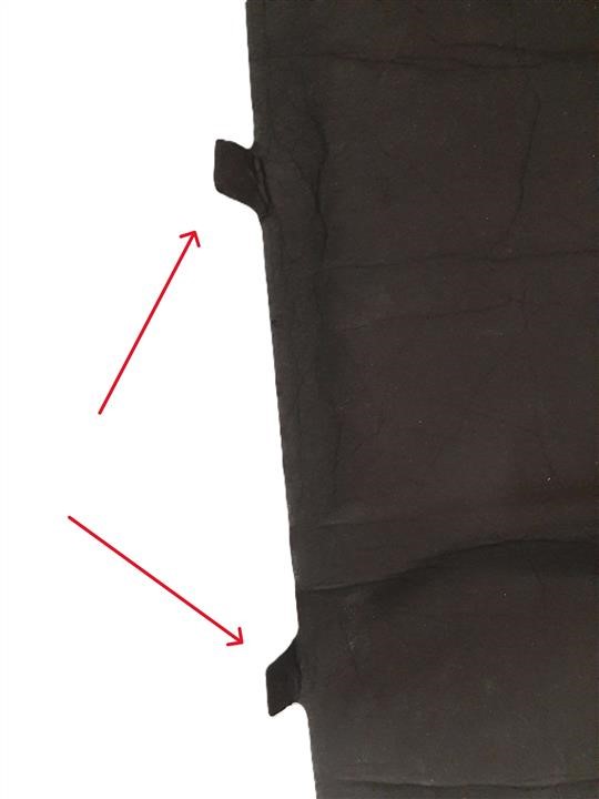 Soundproofing, Missing humps, bent lugs VAG 5K0863831G-DEFECT