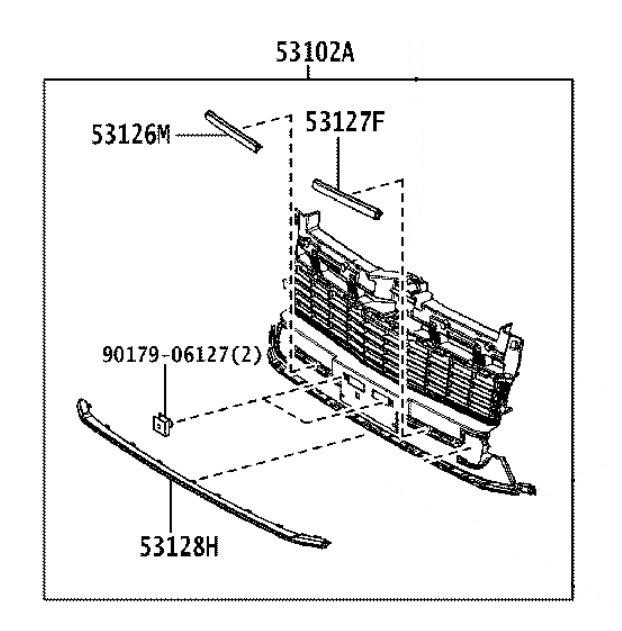 5310226020 Toyota Grille radiator