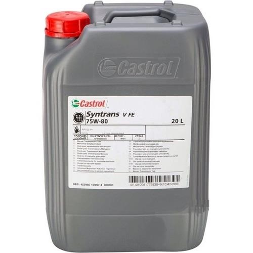 Castrol SYNVFE75W8020L Transmission oil Castrol Syntrans V FE 75W-80, 20L SYNVFE75W8020L SYNVFE75W8020L Castrol Transmission oil Castrol Syntrans V FE 75W-80, 20L