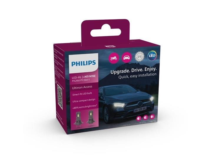 Set of LED lamps Philips H7/H18 Ultinon Access +80% 12V Philips 11972U2500CX