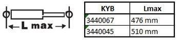 Suspension strut Ford Transit Custom: 3440067 KYB (Kayaba) Shock absorber assy