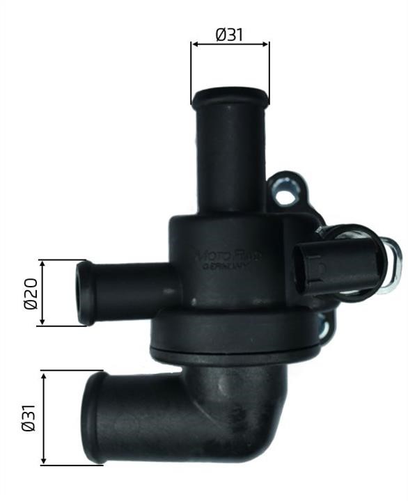 67991K MotoRad Thermostat in housing