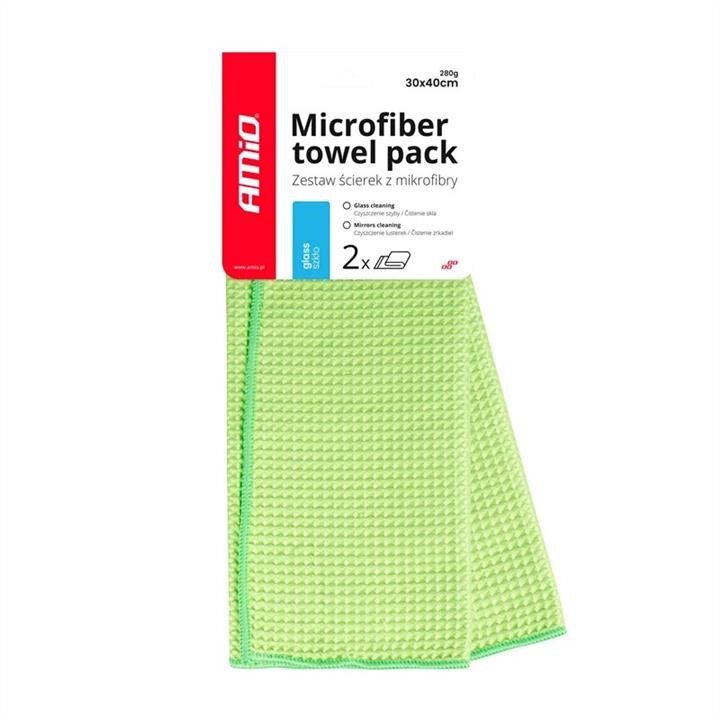 03734 AMiO Microfibre waffle cloth for glass AMiO 30x40 cm 2 pcs.