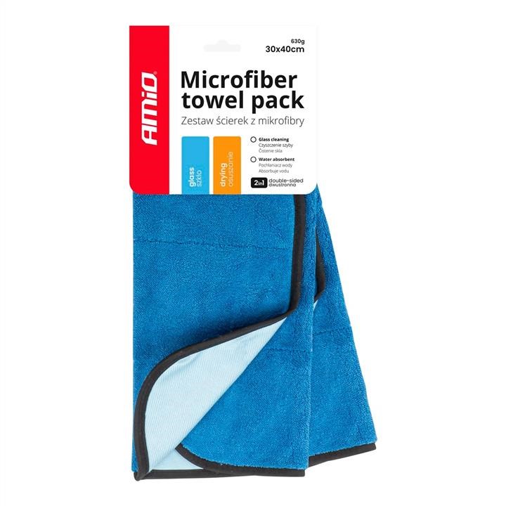 03747 AMiO Microfibre towel 2 in 1 AMiO - drying and glass 30x40 cm 630g/m2