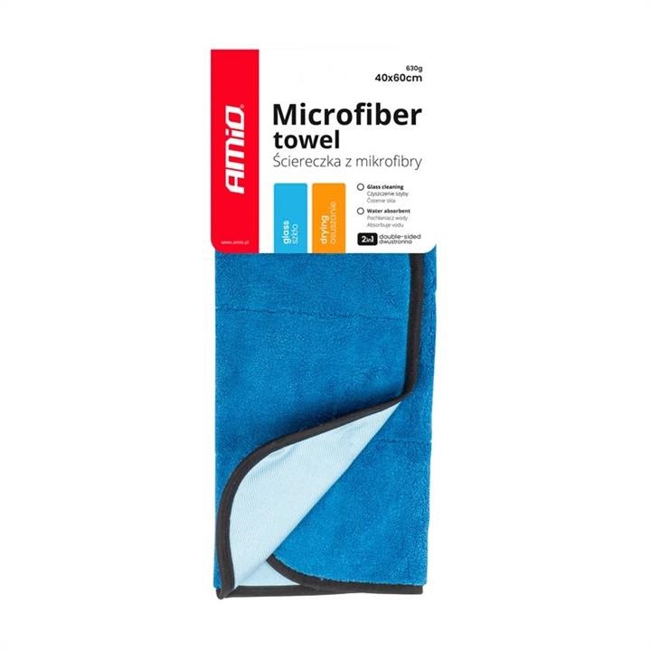03748 AMiO 2-in-1 microfibre cloth for car and glass polishing AMiO 40x60 cm