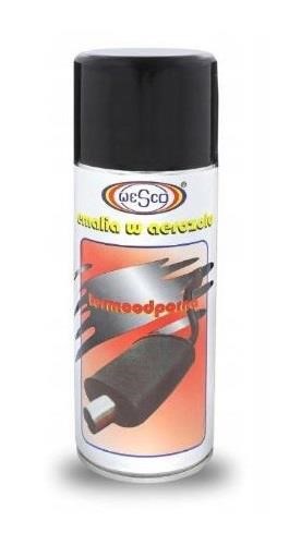100101E Wesco Black lacquer, high-temperature matt, up to 400°C, 400 ml