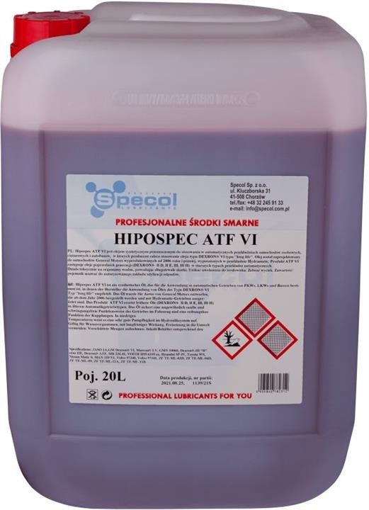 100937 Specol Transmission oil SPECOL HIPODSPEC ATF VI, 20L
