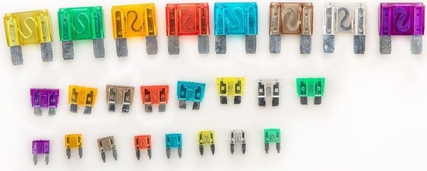 Set of car fuses, 11/19/29mm, 3-100A, 88 pcs. Neo Tools 11-993