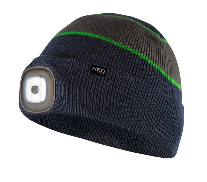 81630 Neo Tools Hat with LED flashlight