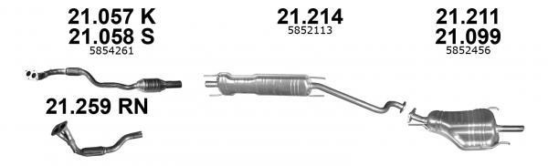 Izawit 21.214 Central silencer 21214 21214 Izawit Central silencer
