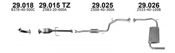 Central silencer Mazda: 29025 Izawit Central silencer