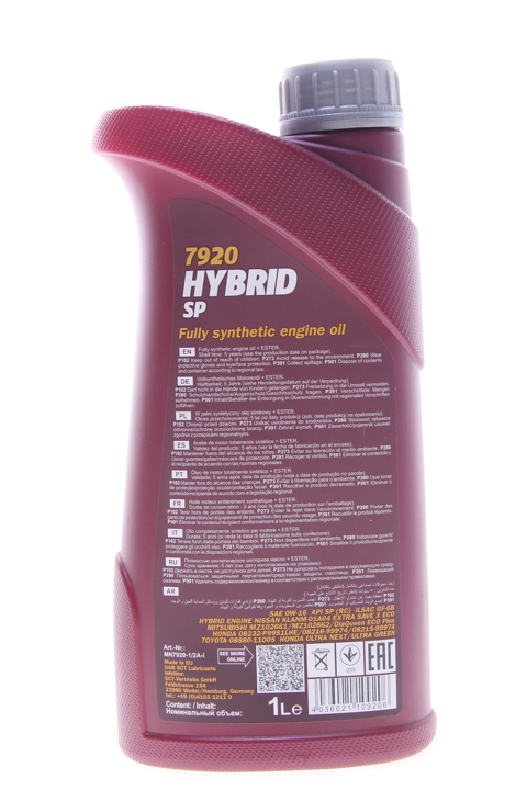 Engine oil Mannol Hybrid SP 0W-16, 1L Mannol MN7920-1