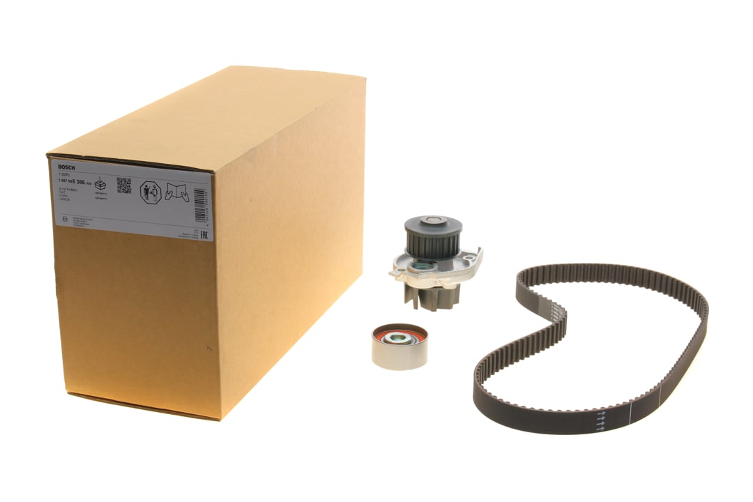 Cambelt kit Fiat Linea: 1987946386 Bosch TIMING BELT KIT WITH WATER PUMP